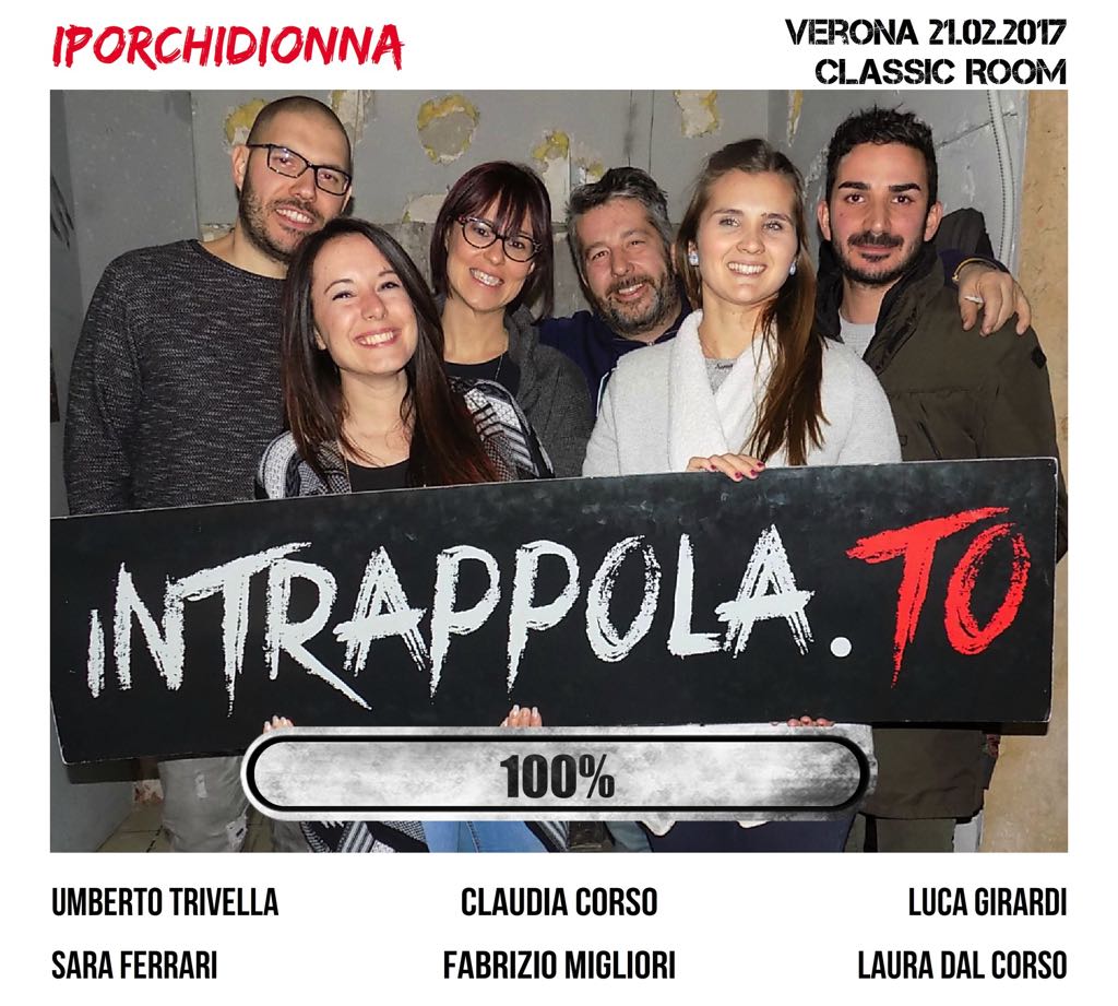 Il gruppo iporchidionna è fuggito dalla nostra escape room Classic Room