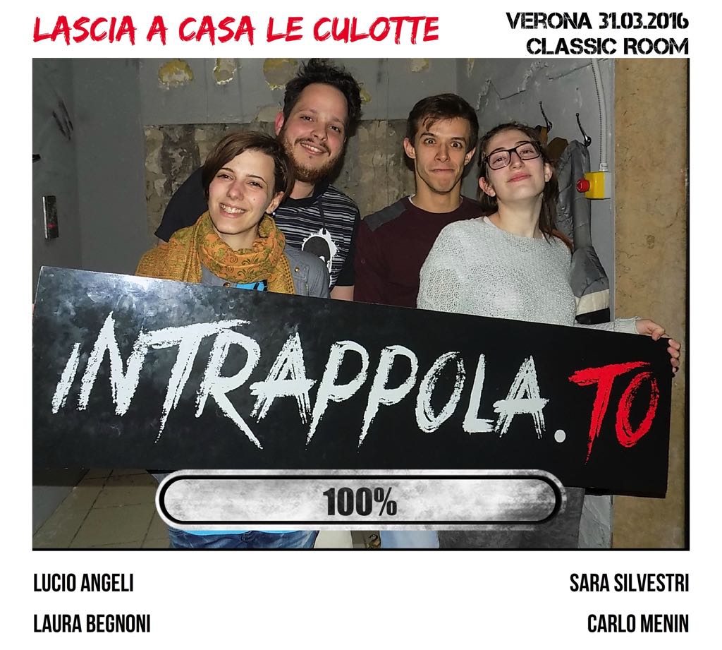 Il gruppo  è fuggito dalla nostra escape room Classic Room