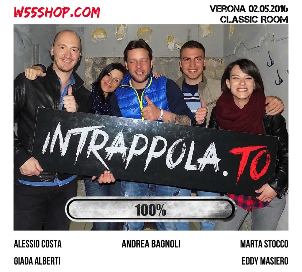 Il gruppo  è fuggito dalla nostra escape room Classic Room