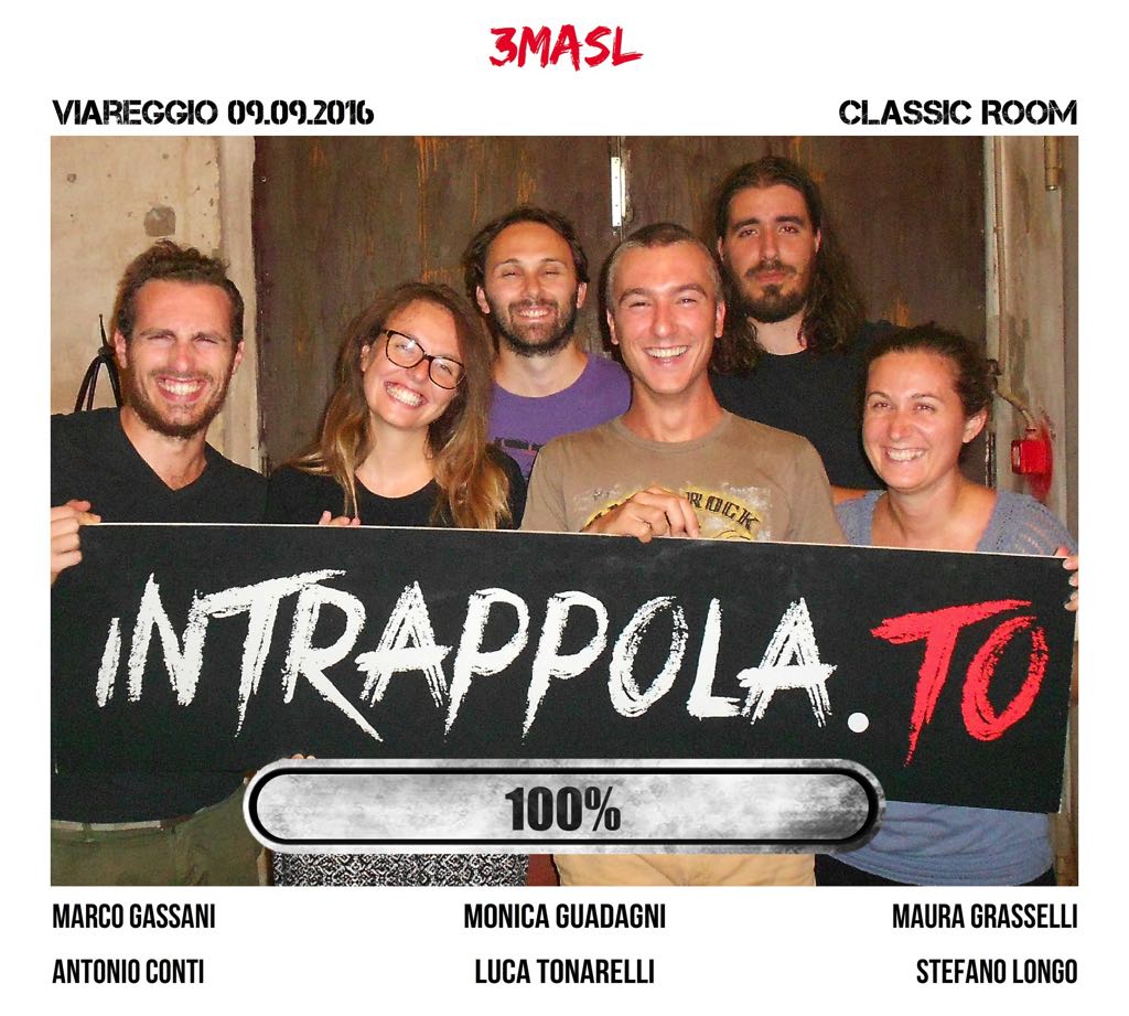 Il gruppo 3masl è fuggito dalla nostra escape room Classic Room