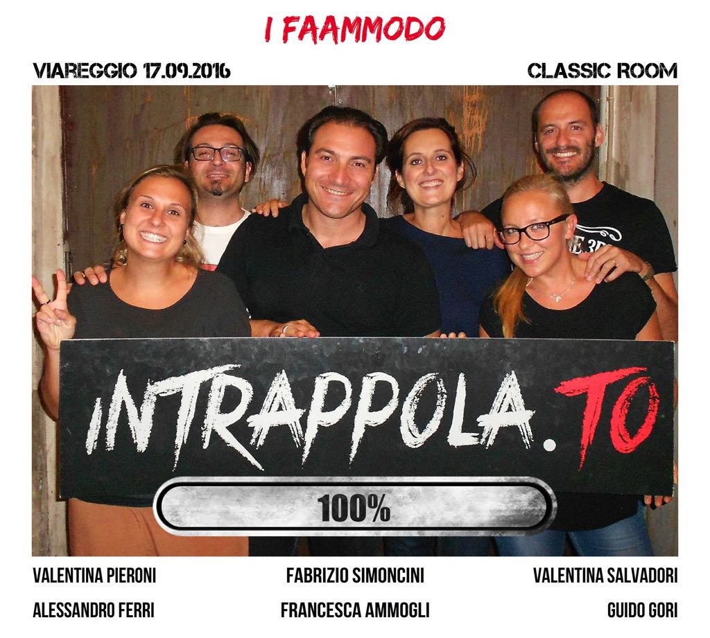 Il gruppo I faammodo è fuggito dalla nostra escape room Classic Room