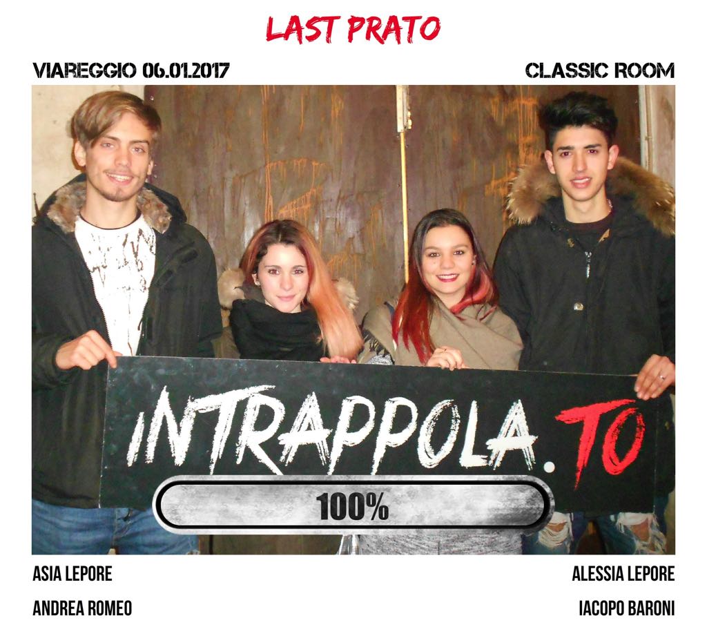 Il gruppo Last Prato è fuggito dalla nostra escape room Classic Room