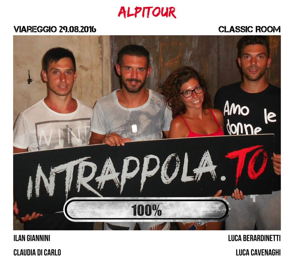 Il gruppo alpitour è fuggito dalla nostra escape room Classic Room
