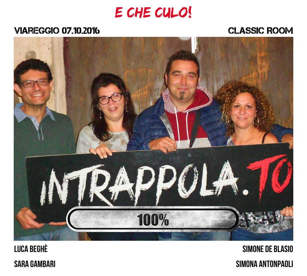 Il gruppo e che culo! è fuggito dalla nostra escape room Classic Room