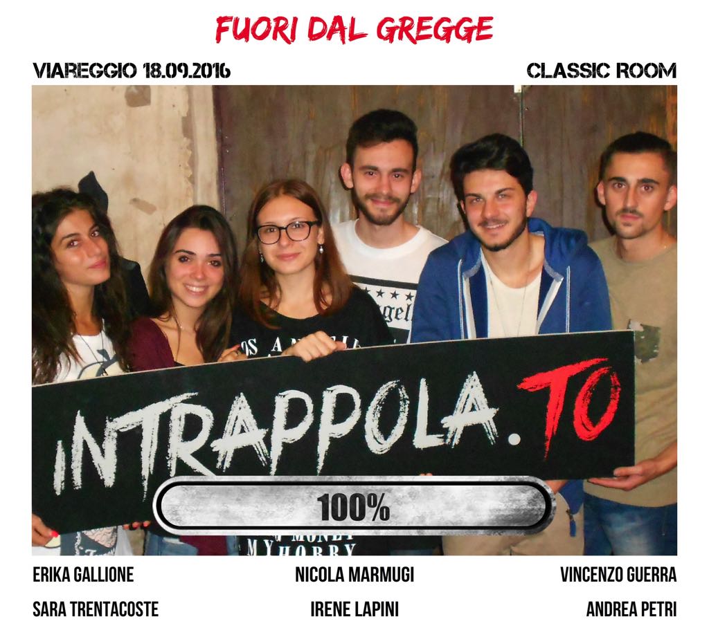 Il gruppo fuori dal gregge è fuggito dalla nostra escape room Classic Room