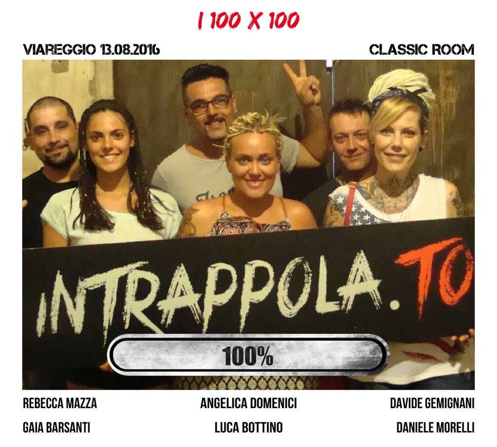 Il gruppo i 100 x 100 è fuggito dalla nostra escape room Classic Room