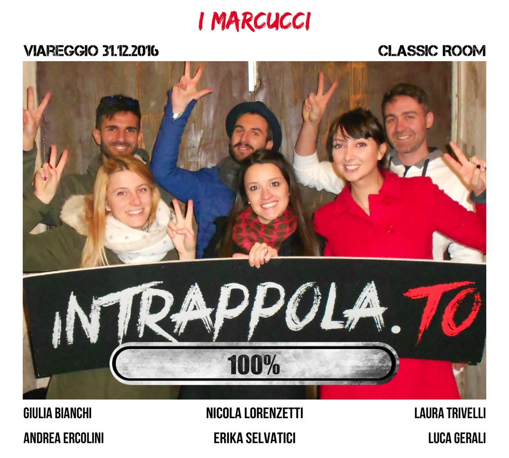 Il gruppo i marcucci è fuggito dalla nostra escape room Classic Room