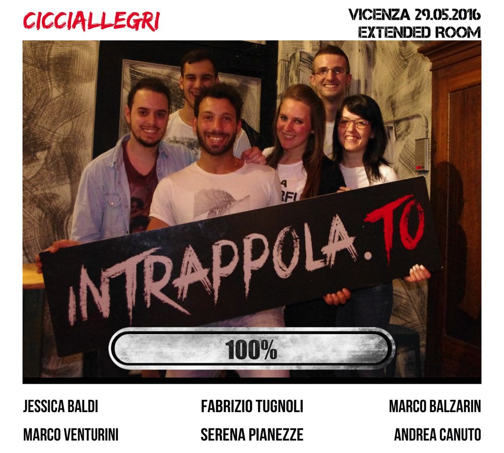 Il gruppo CicciAllegri  è fuggito dalla nostra escape room Extended Room
