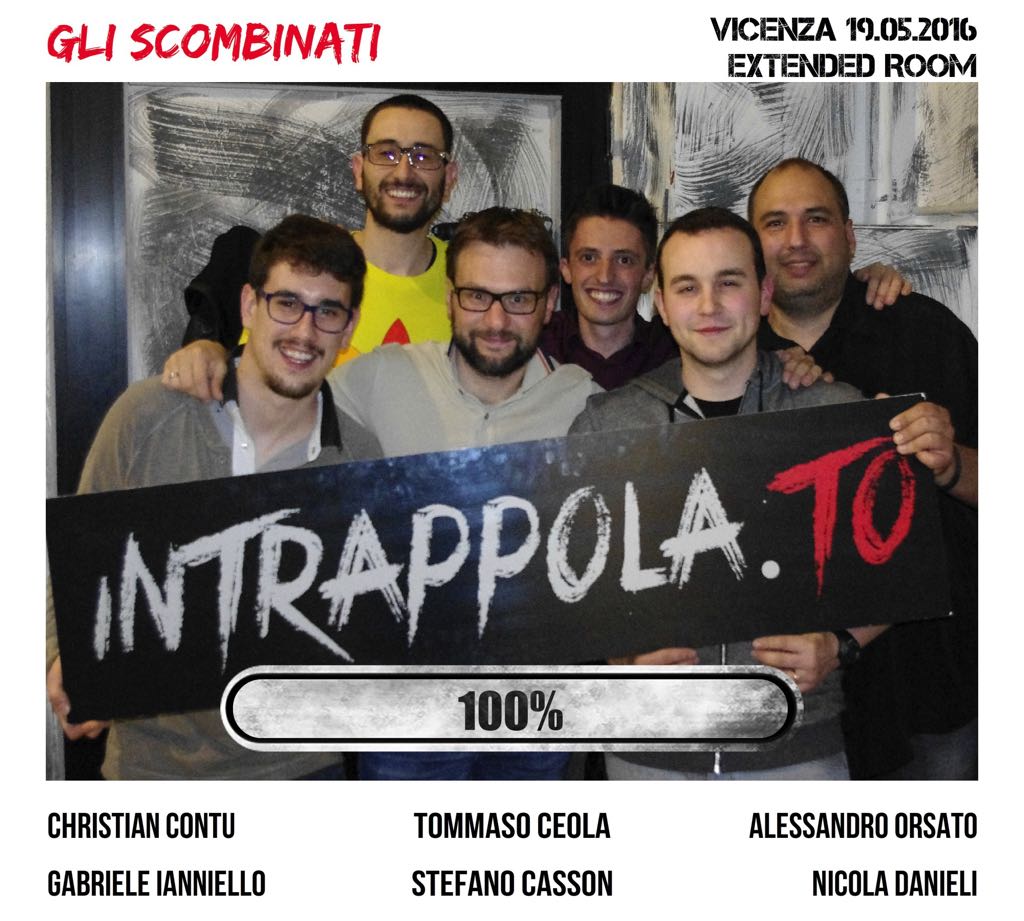 Il gruppo Gli scombinati è fuggito dalla nostra escape room Extended Room