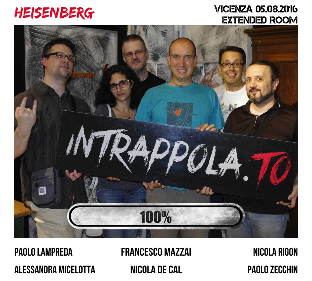Il gruppo Heisenberg è fuggito dalla nostra escape room Extended Room