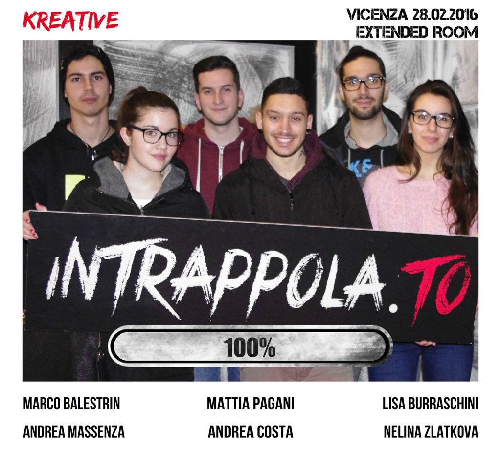 Il gruppo Kreative è fuggito dalla nostra escape room Extended Room