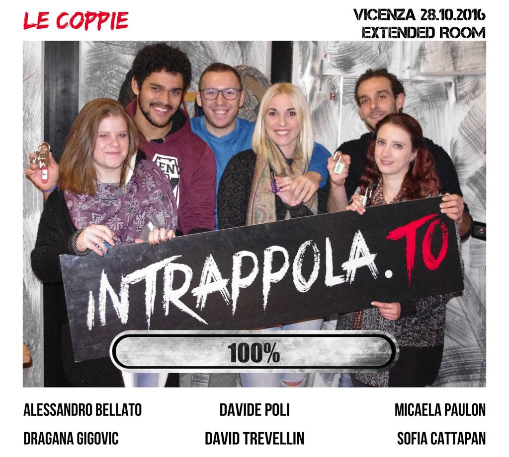 Il gruppo Le coppie è fuggito dalla nostra escape room Extended Room