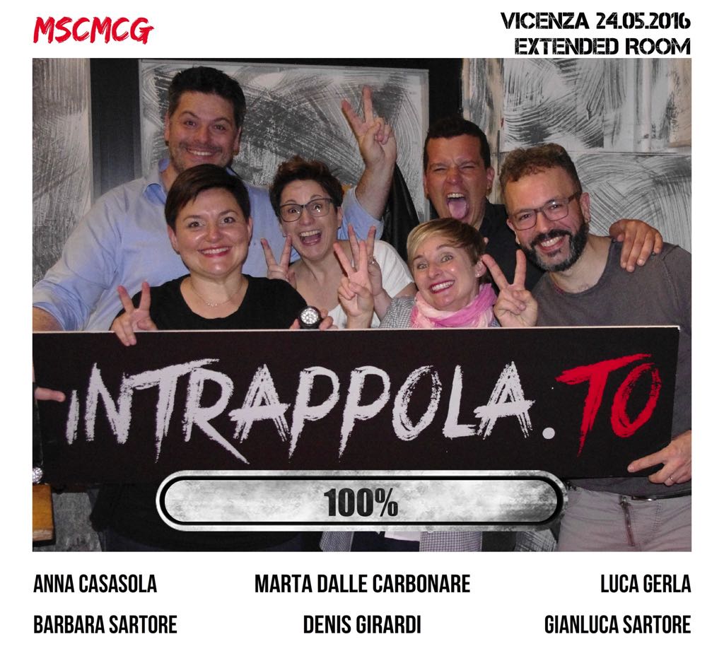 Il gruppo MSCMCG è fuggito dalla nostra escape room Extended Room