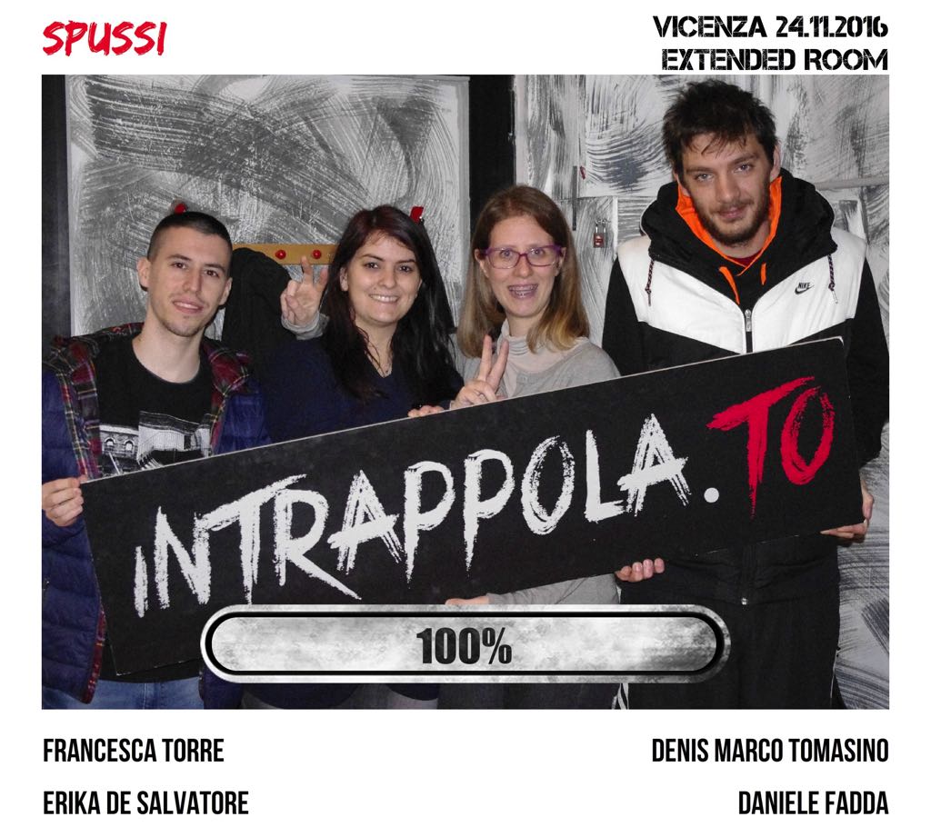 Il gruppo Spussi è fuggito dalla nostra escape room Extended Room