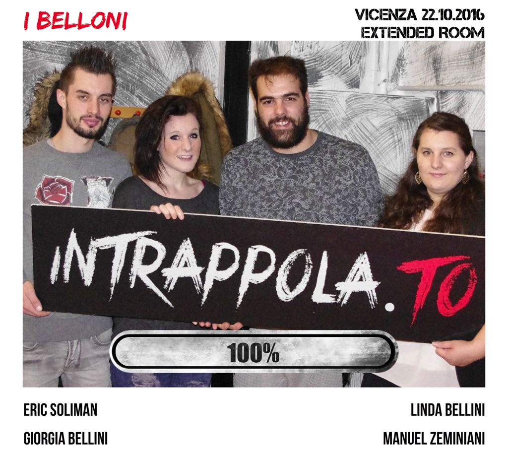 Il gruppo i belloni è fuggito dalla nostra escape room Extended Room