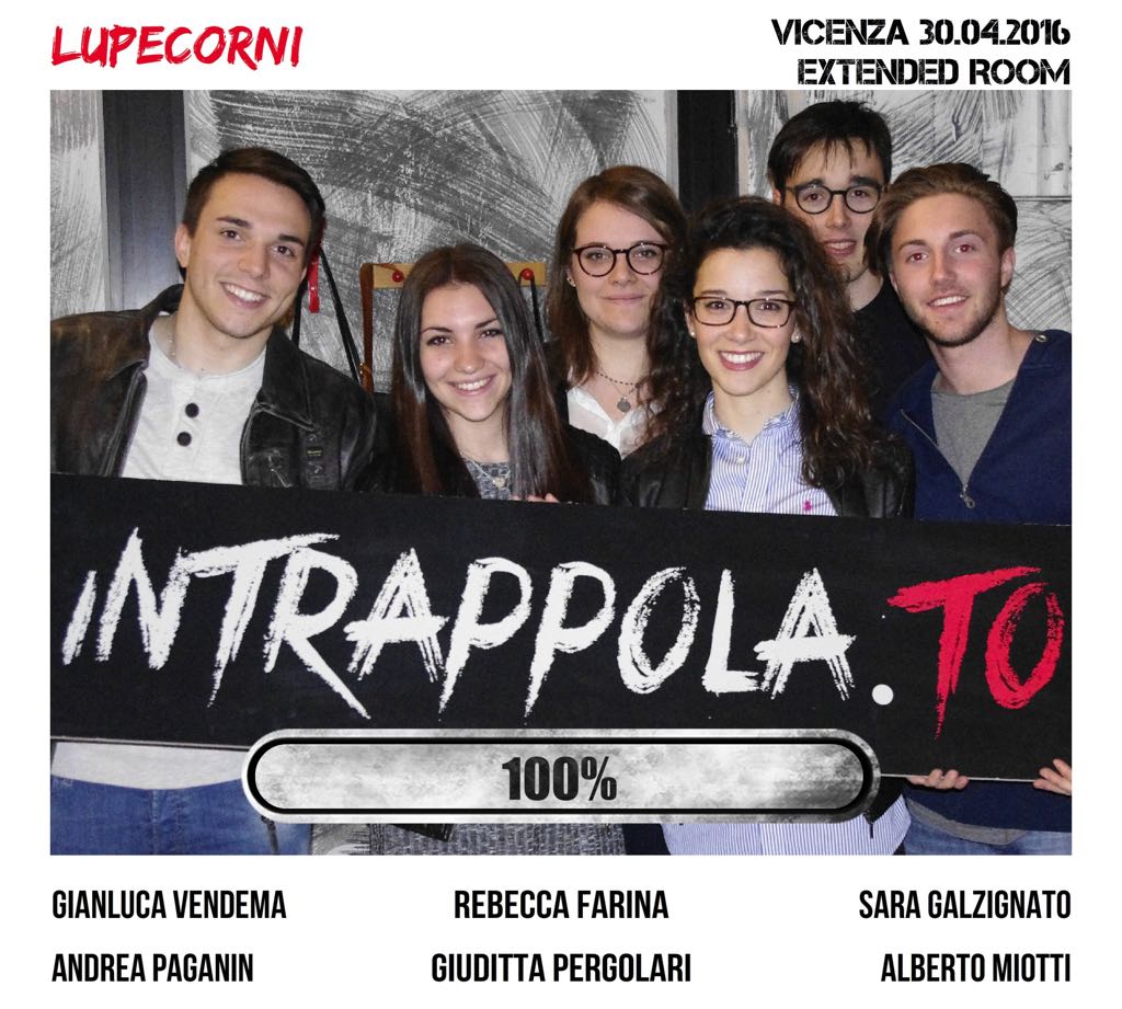 Il gruppo  è fuggito dalla nostra escape room Extended Room