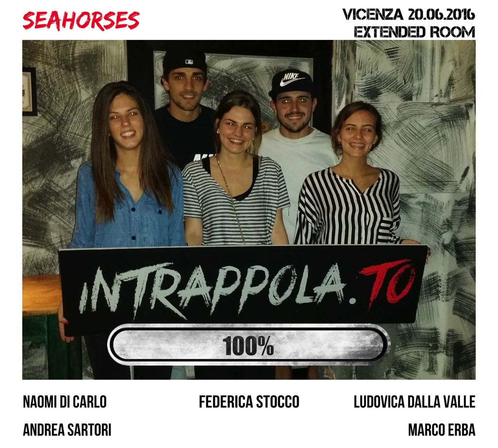 Il gruppo seahorses è fuggito dalla nostra escape room Extended Room
