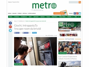 Metro - Giochi, Intrappola.To l'escape room da brividi