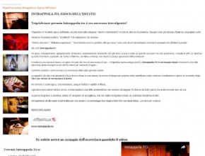 Il Corriere del Web - Tuttodonna - Intrappola.to, gioco dell'estate