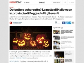 Foggia Today - Dolcetto o scherzetto, la notte di Halloween in provincia di Foggia