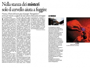 Il Gazzettino - Intrappola.to: nella stanza dei misteri solo il cervello aiuta a fuggire