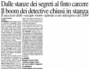 Il Giorno Milano - Dalle stanze dei segreti al finto carcere: il boom dei detective chiusi in stanza