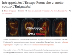 PopNews - Intrappola.to: l'escape room che vi mette contro l'Enigmista!