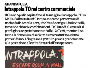 La Gazzetta del Mezzogiorno - GrandApulia: Intrappola.to nel centro commerciale