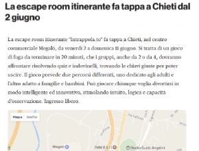 Chieti Today - La escape room itinerante fa tappa a Chieti dal 2 giugno