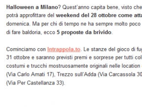 Milano in contemporanea - Halloween: Intrappola.to tra le 5 idee da brivido per chi resta in città!